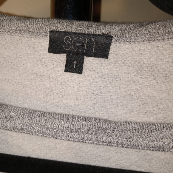 SEN Gray Jersey Knit Sleeveless Top 1 Small - Picture 6 of 7